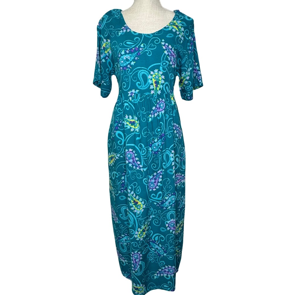 Diane Von Furstenberg The Color Authority Maxi Dress S/M Blue/Green